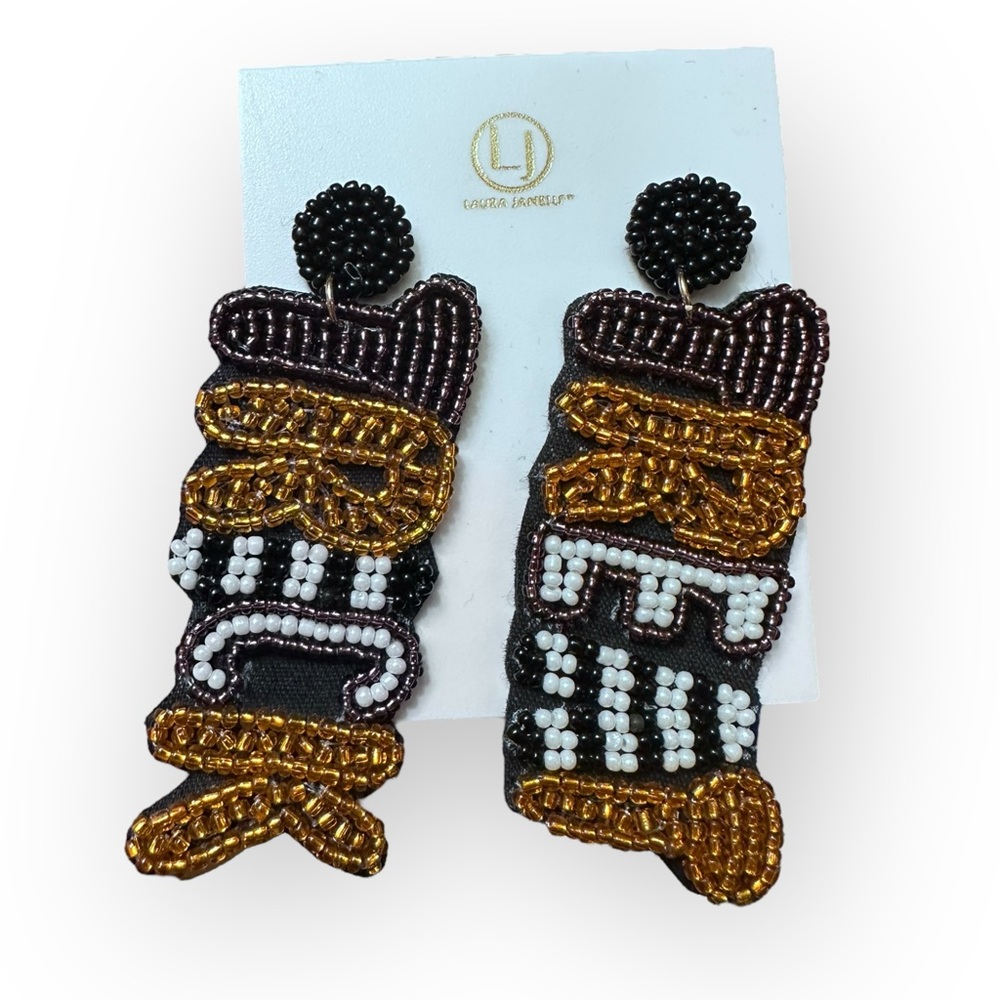 NWT Lara Janelle Beaded Trick R Treat Halloween Earrings